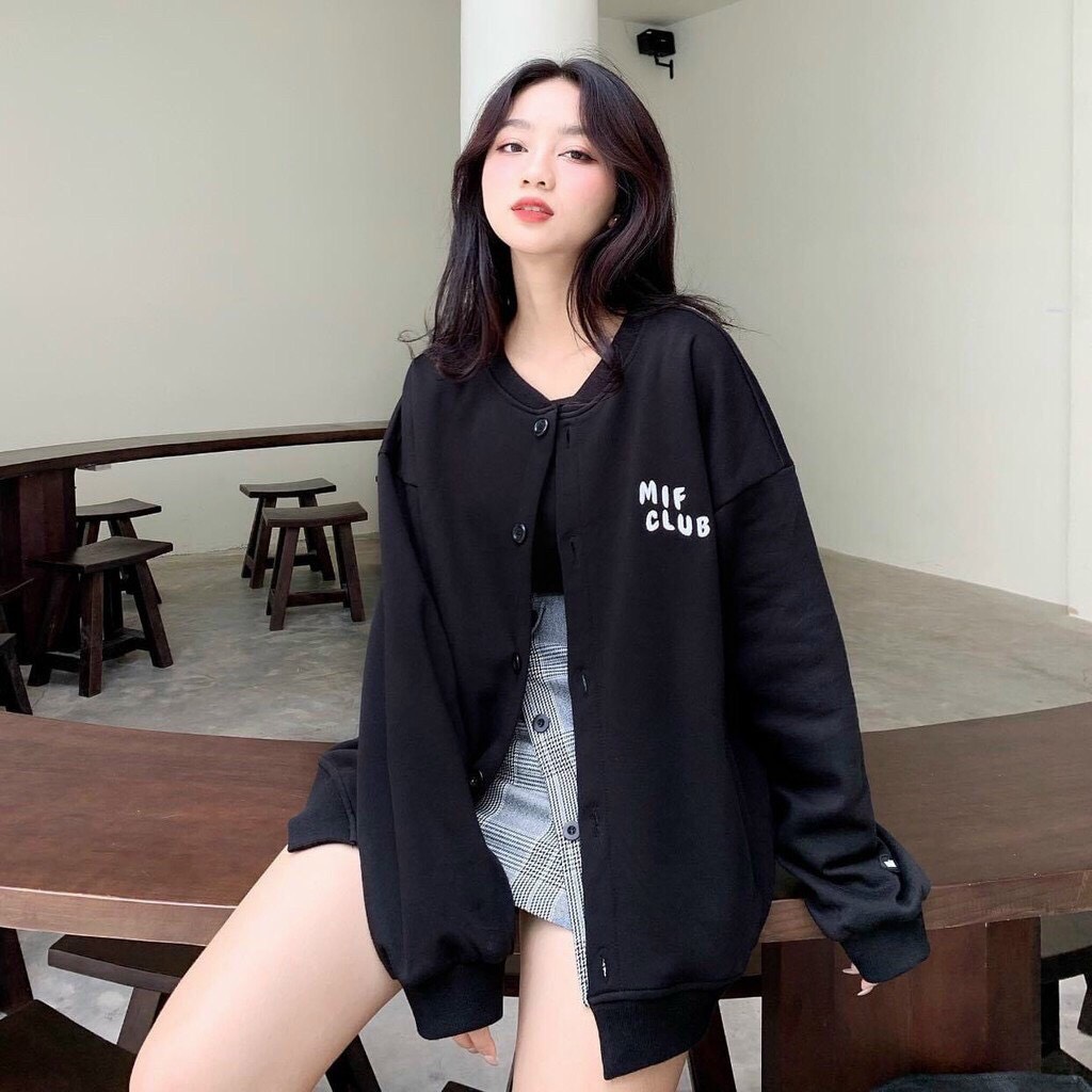 Áo Khoác Cadigan Nữ Form Rộng MIF CLUB Thời Trang Đi Học Đi Chơi Yan Me