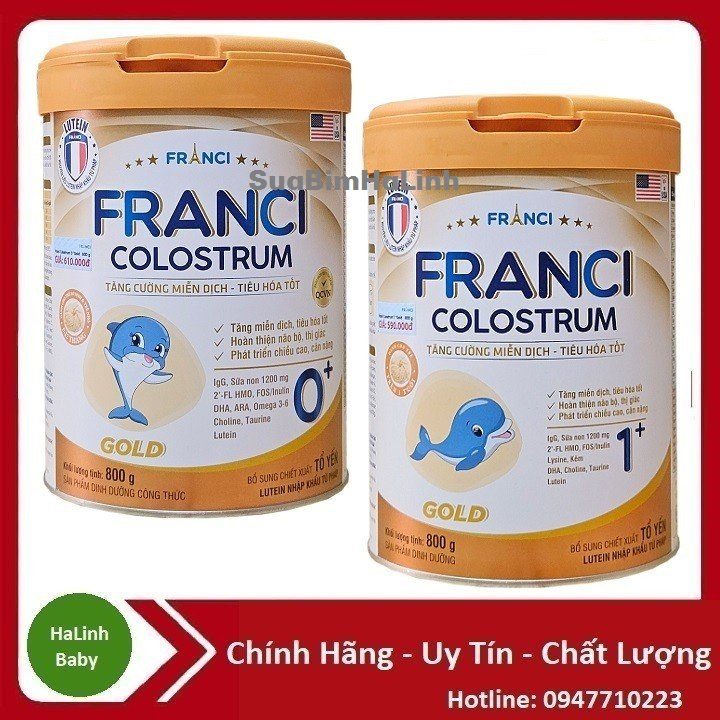 Sữa Franci Colostrum Gold 0, 1 800g HSD 2026