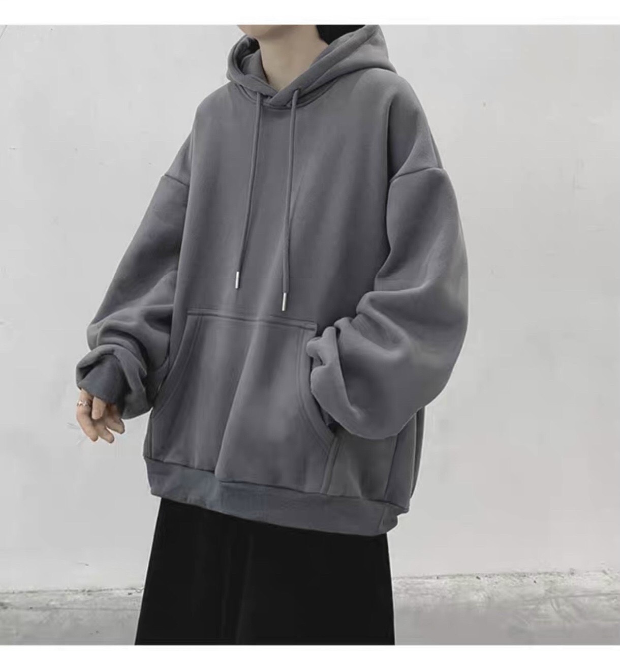 Áo Khoác Hoodie Unisex Trơn Nhiều Màu Form Rộng Chất Nỉ Dày Dặn Kiểu Dáng Hàn Quốc, áo khoác Nam nữ form rộng đi học