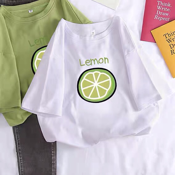 Áo phông in hình 3D Mèo hút sữa, Lemon, khủng long