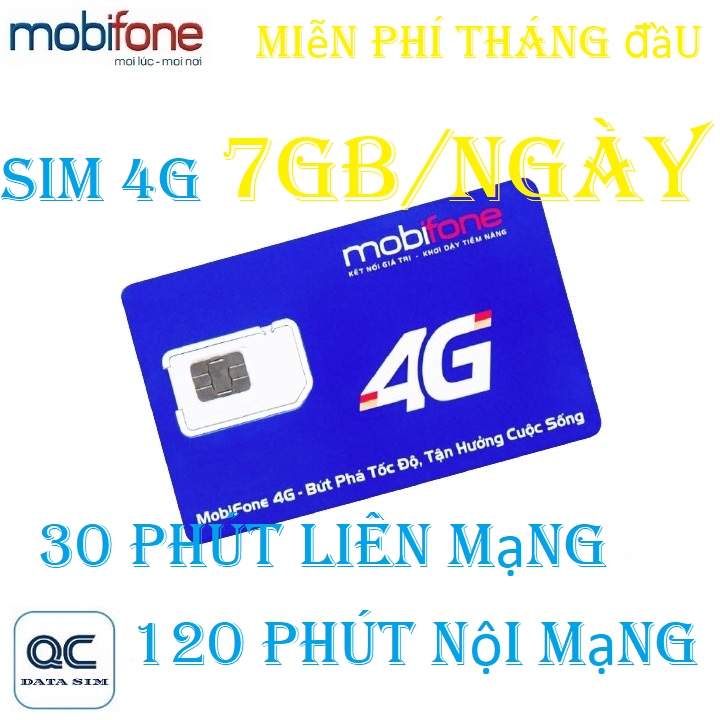 Freeship - chưa kích hoạt sim 4g mobifone 180 gb gọi nội mạng miễn phí tặng tháng đầu
