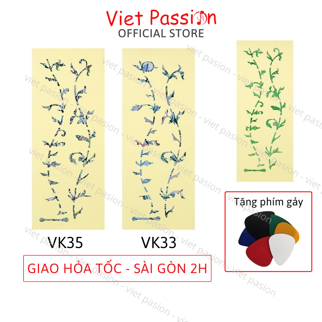 Sticker Dán cần đàn Guitar hình cây leo chất lượng cho đàn Guitar Ukulele Viet Passion HCM