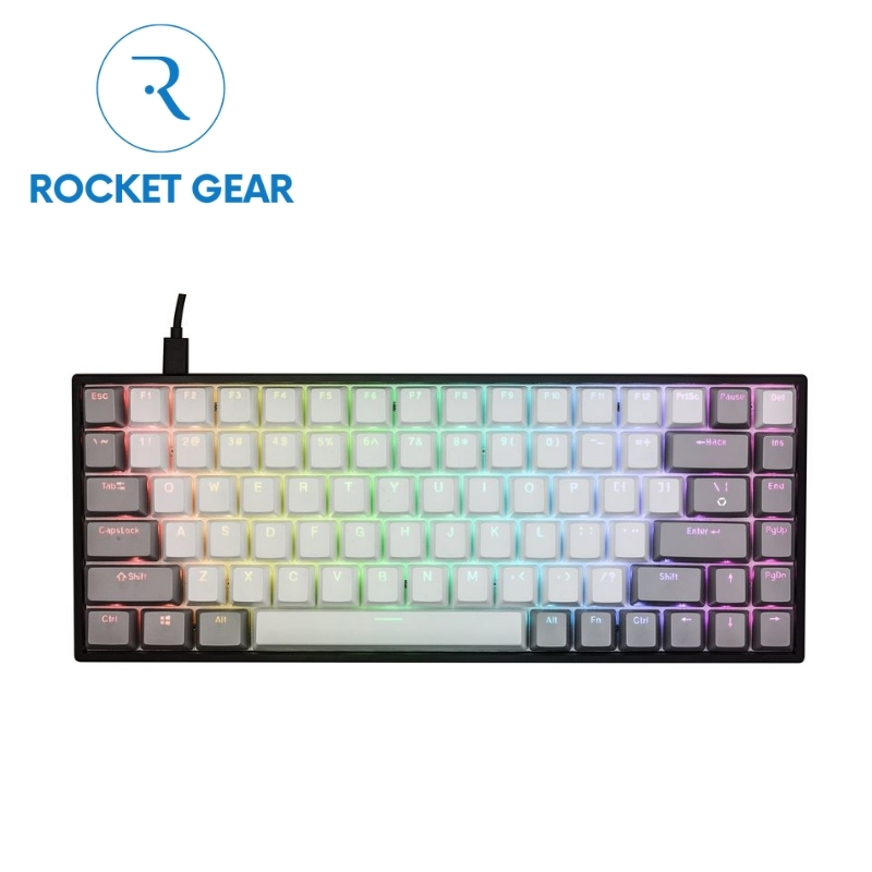 Bàn phím cơ e-dra ek384 / led rgb/ 84 phím/ switch huano blue, brown, red - hàng chính hãng