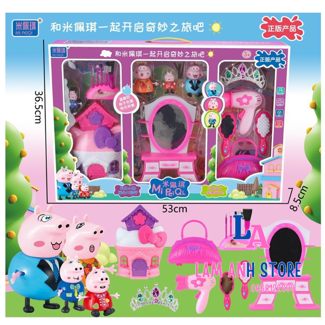 Đồ chơi lớp học bé heo peppa , nhân vật bé heo peppa trong phim hoạt hình
