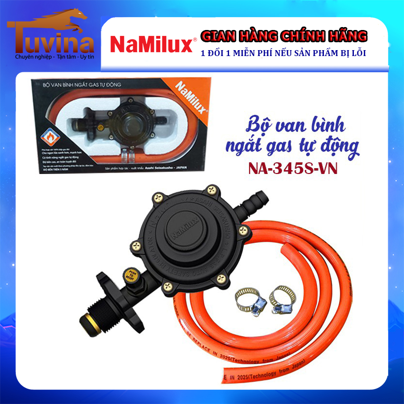Bộ van ga điều áp namilux na-336s-vn, na-345s-vn ngắt ga tự động - an toàn tuyệt đối - hàng chính hãng