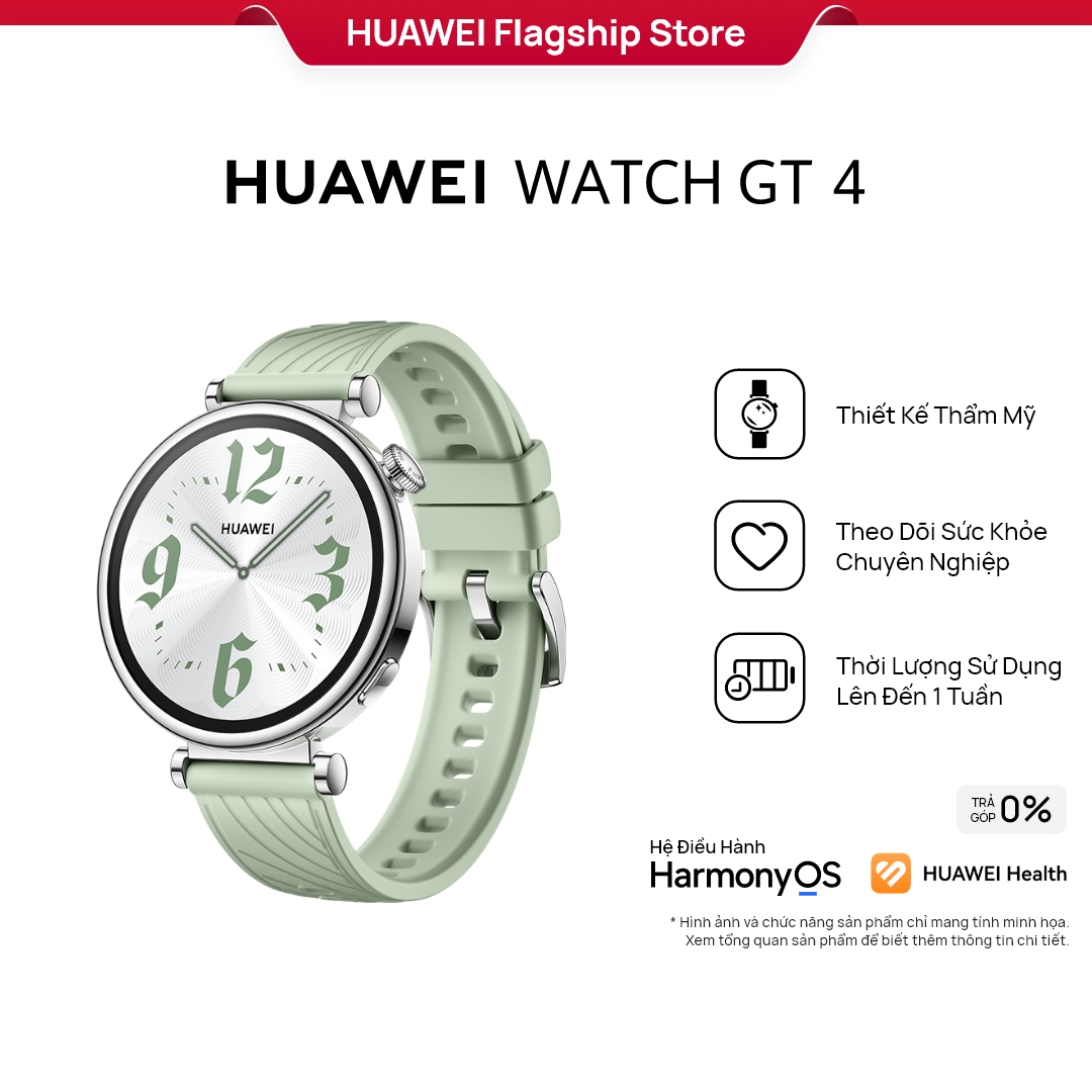 HUAWEI WATCH GT 4 41MM Phiên Bản Xanh Hoa Lá | Thiết Kế Thẩm Mỹ | Theo Dõi Sức Khỏe Chuyên Nghiệp