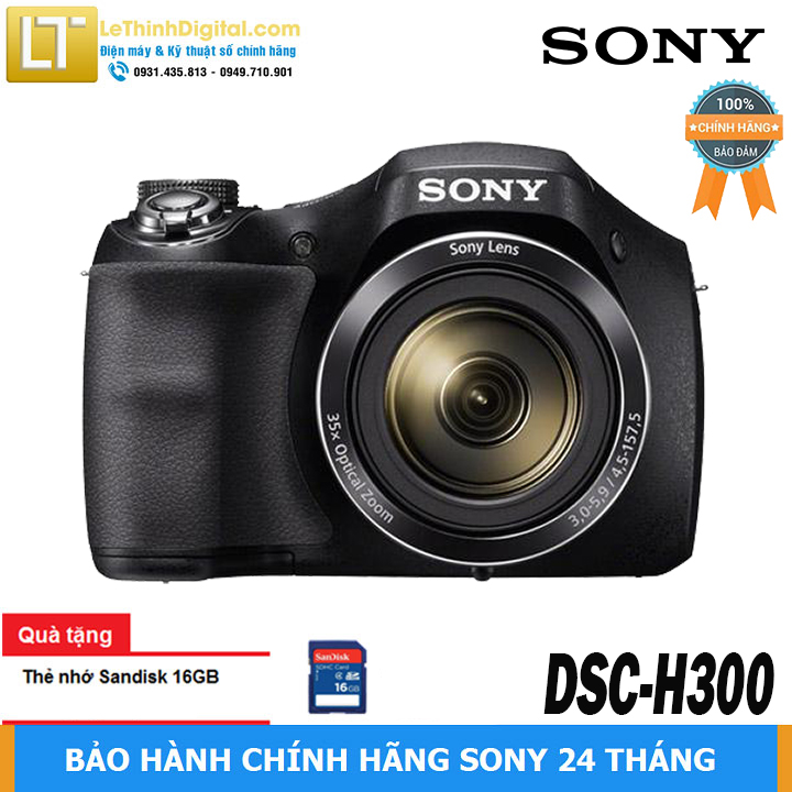 Máy ảnh KTS Sony Cybershot DSC-H300 20.1MP - Zoom quang học 35x - Hàng chính hãng - Bảo hành chính hãng Sony 24 tháng toàn quốc