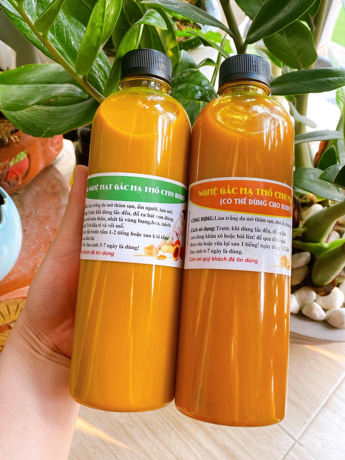 Nước cốt gừng nghệ gấc hạ thổ cho mẹ sau sinh-giảm eo,giảm thâm rạn(BODY - FACE )