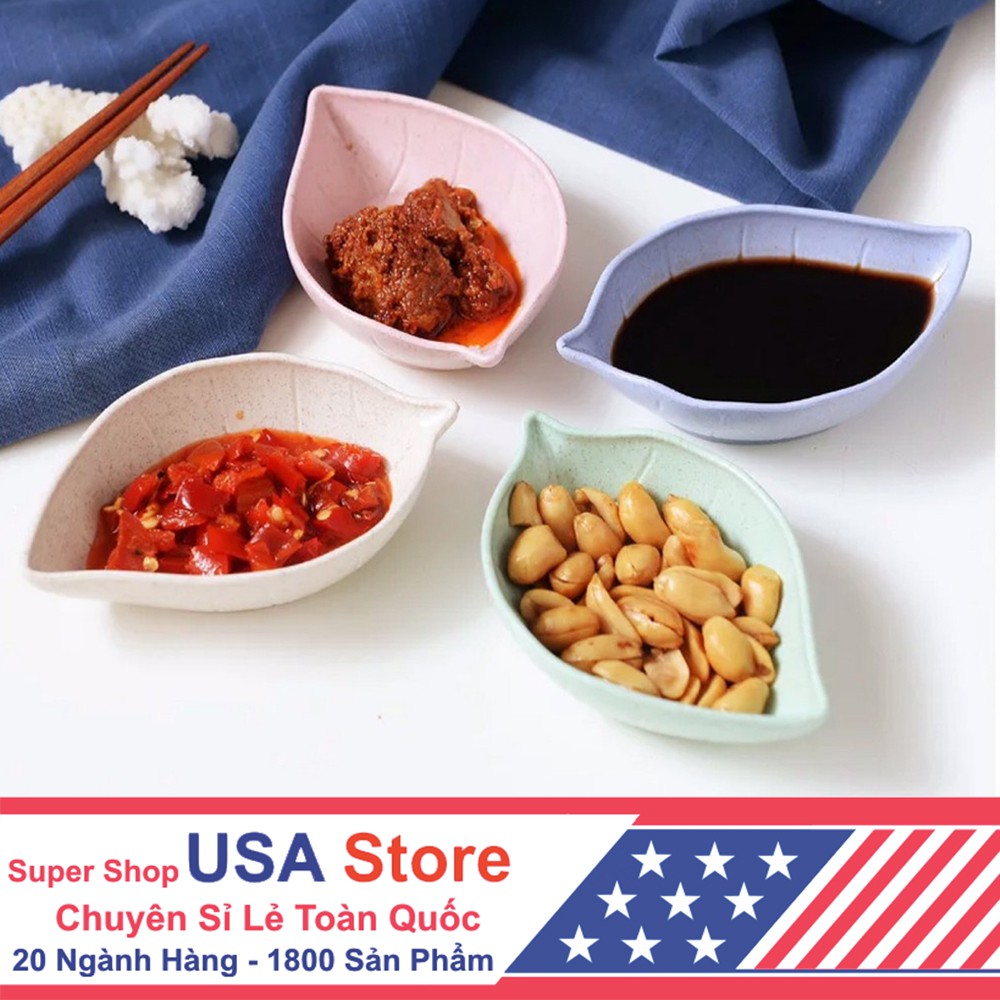 Đĩa Khay Đựng Gia Vị 1 Ngăn Hình Đẹp - Chén Bát Nhỏ Đựng Nước Mắm, Nước Chấm, Xì Dầu Để Bàn Ăn Lúa Mạch