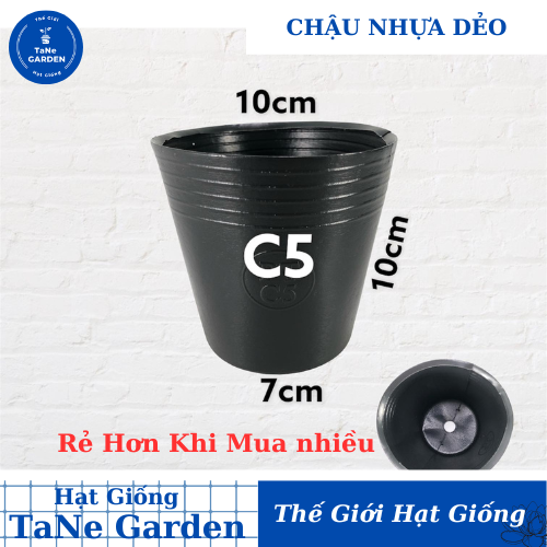 10 cái Chậu nhựa trồng cây C5 dẻo, chậu ươm cây