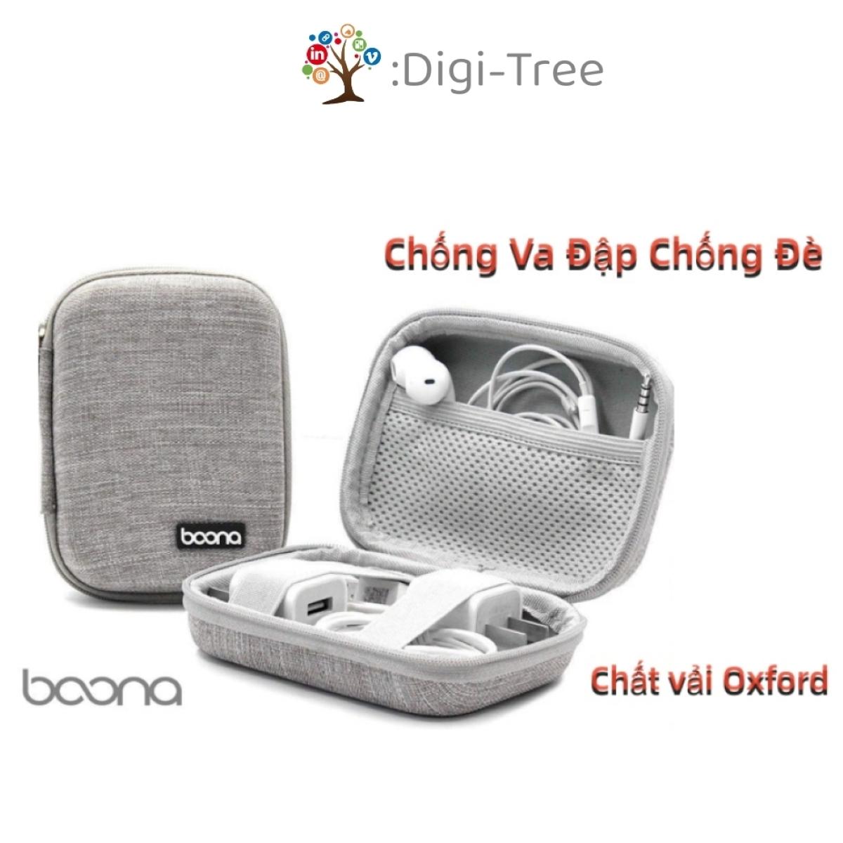 Hộp đựng phụ kiện, cáp sạc macbook và túi đựng phụ kiện điện tử boona chống sốc chống nước
