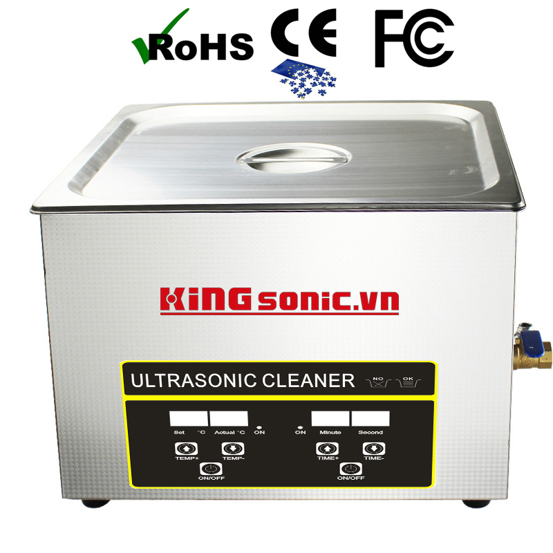 Máy rửa sóng siêu âm 10 lít có gia nhiệt KINGsonic.vn