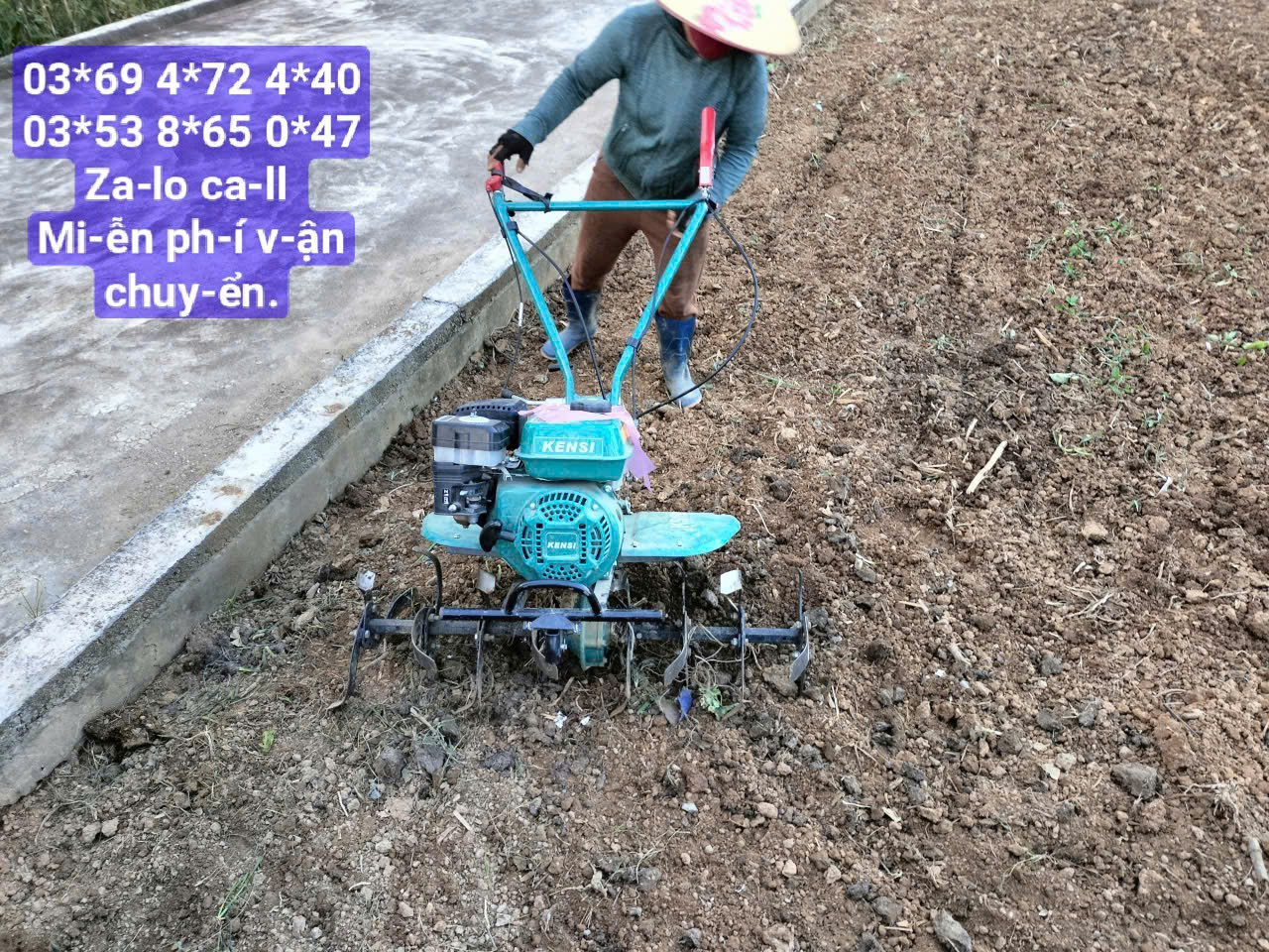 Máy xới đất mini 4 thì KENSI 190