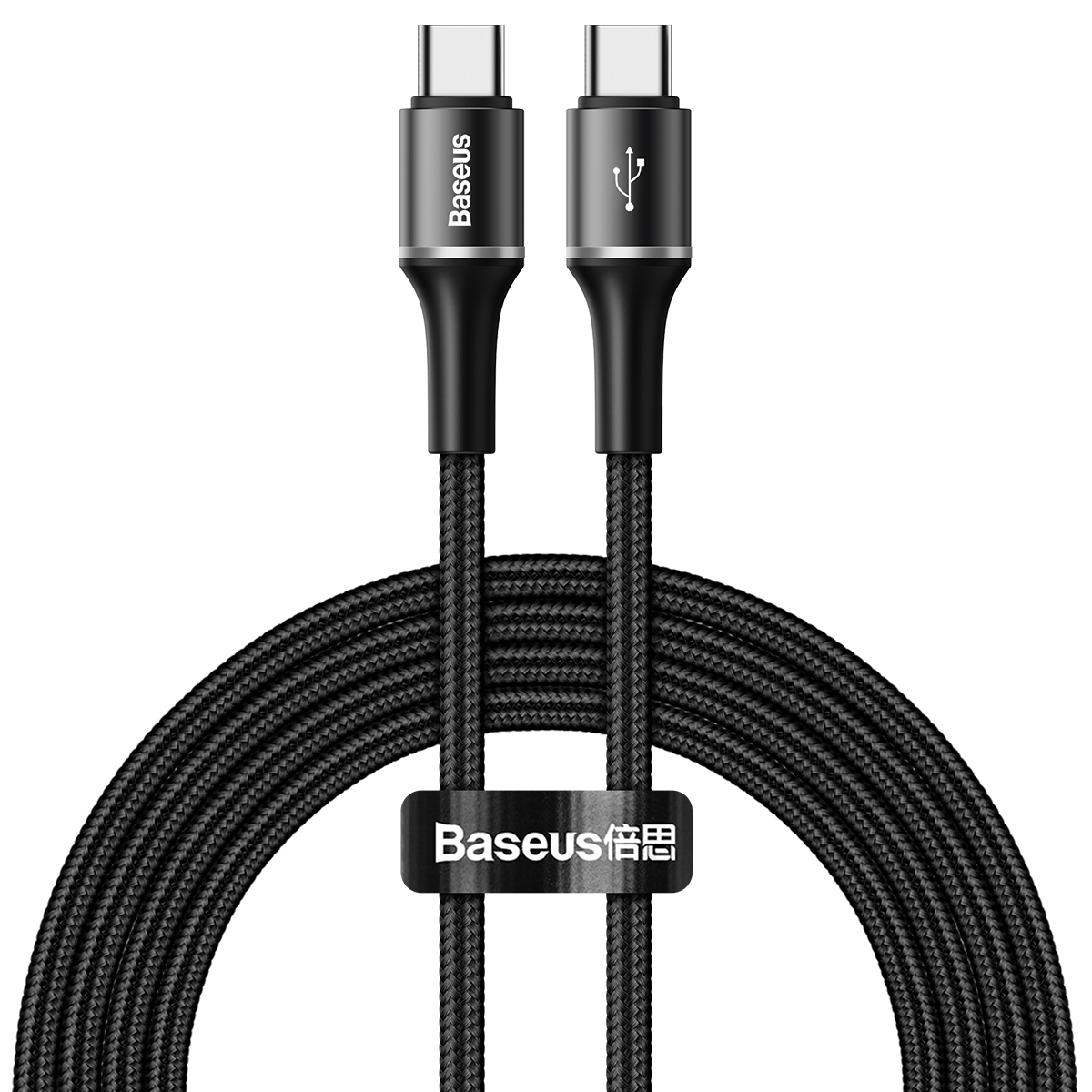 [HCM]Cáp sạc nhanh có đèn báo Baseus Halo Data C to C Cable (20V/3A 60W Power Delivery QC3.0 Quick Charge Cable) - Hàng chính hãng
