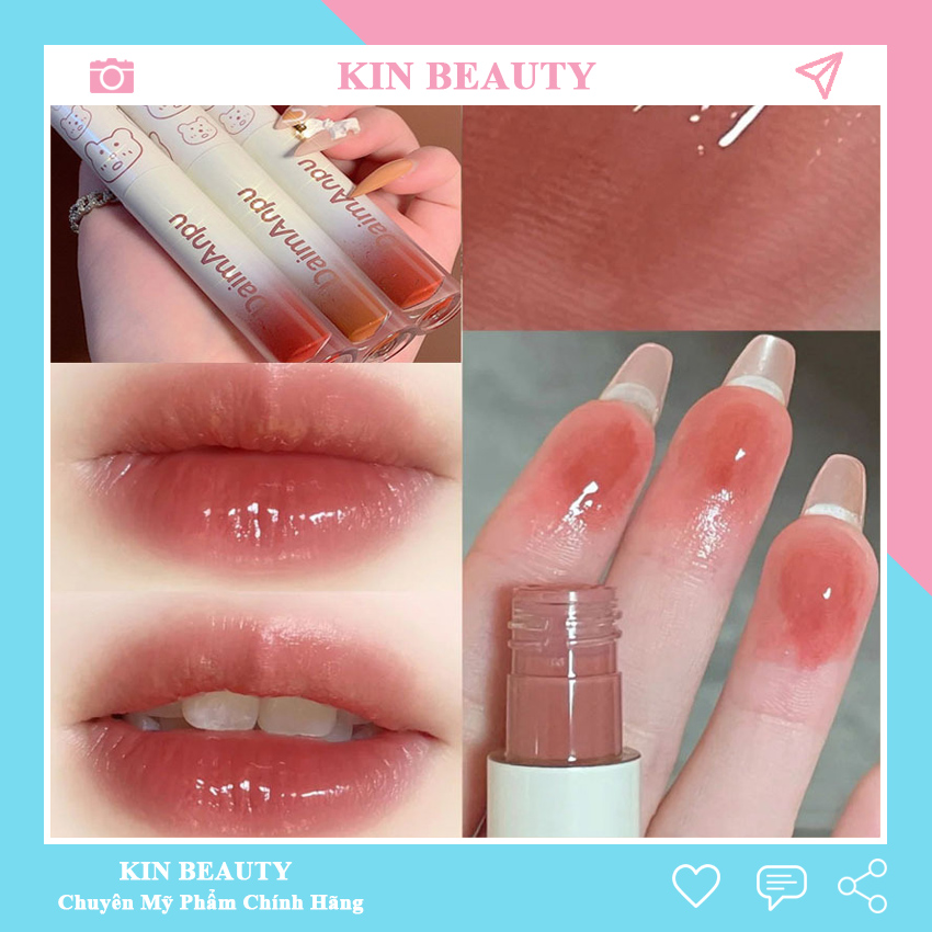 [HÀNG HOT] Son môi bóng nội địa trung có màu dưỡng môi dành cho học sinh giá rẻ Daimanpu KIN BEAUTY