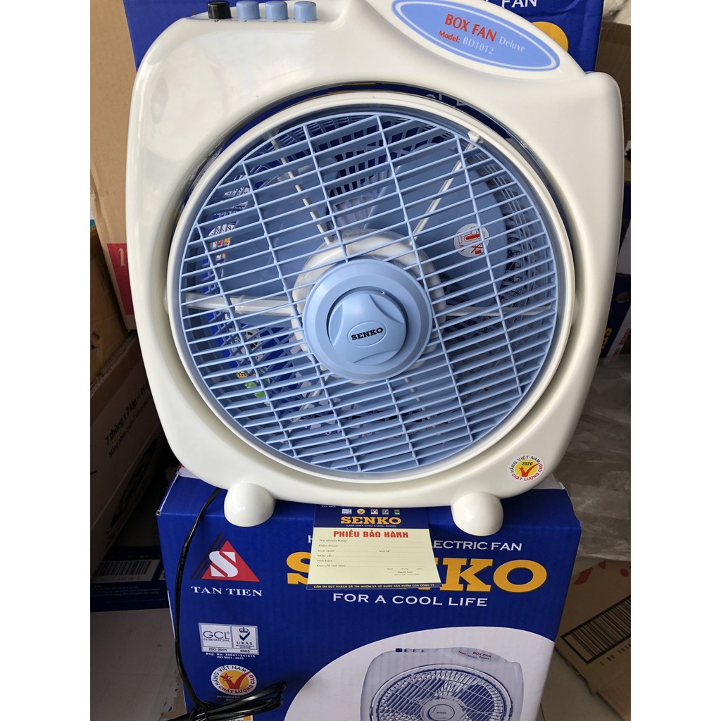 Quạt senko B2 để bàn-quạt hộp-quạt bàn đảo-Kích thước Ngang 28.3 cm - Cao 31.5 cm 28w 5 cánh tốc độ gió 2 mức