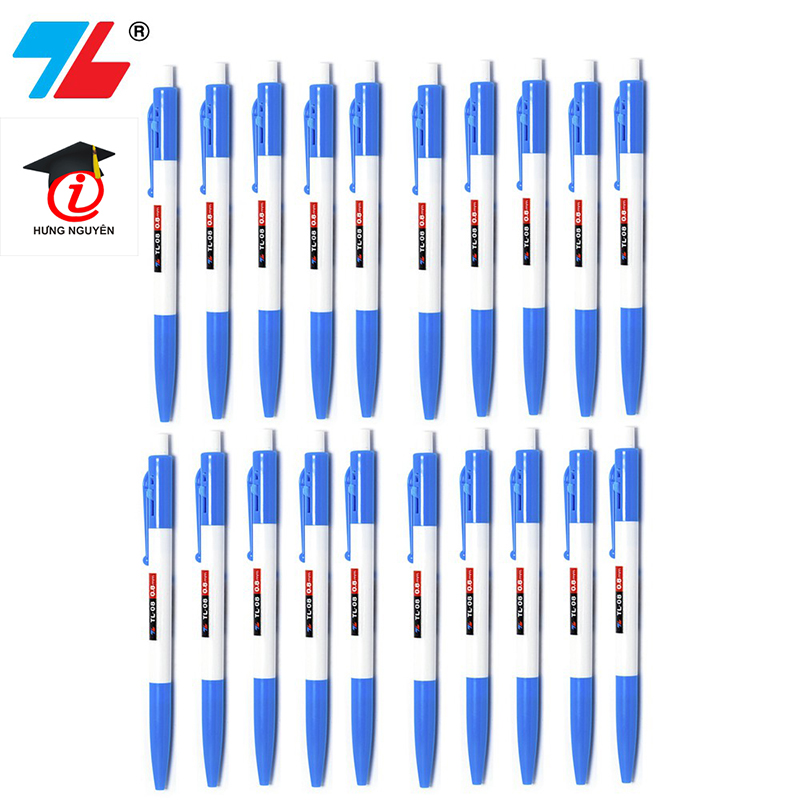 Hộp 20 bút bi 0.8mm tl-08 xanh