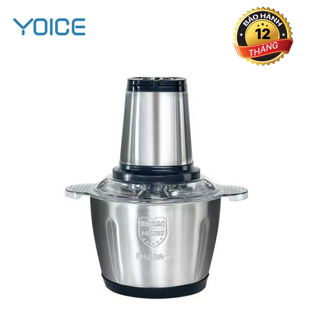 Máy xay sinh tố , Máy xay thịt inox Yoice, Thịt băm, trứng đánh tan, sữa lắc, khuấy, trộn, nghiền đá, xay khô, cắt rau- công suất 300W- BẢO HÀNH 12 THÁNG
