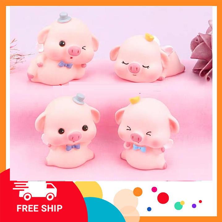 [Xả kho 3 ngày] Đôi heo trang trí bánh kem,  bánh sinh nhật ngộ nghĩnh