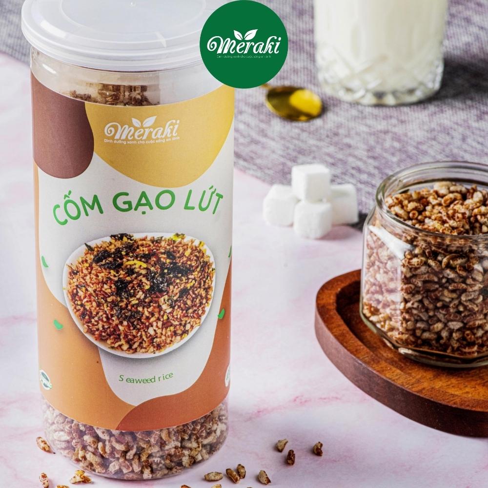 Cốm gạo lứt giòn ngon 300g hạt dinh dưỡng cho cả nhà Meraki