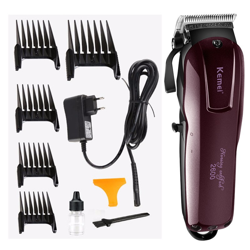 Tông đơ cắt tóc chuyên nghiệp kemei KM2600 màu tím