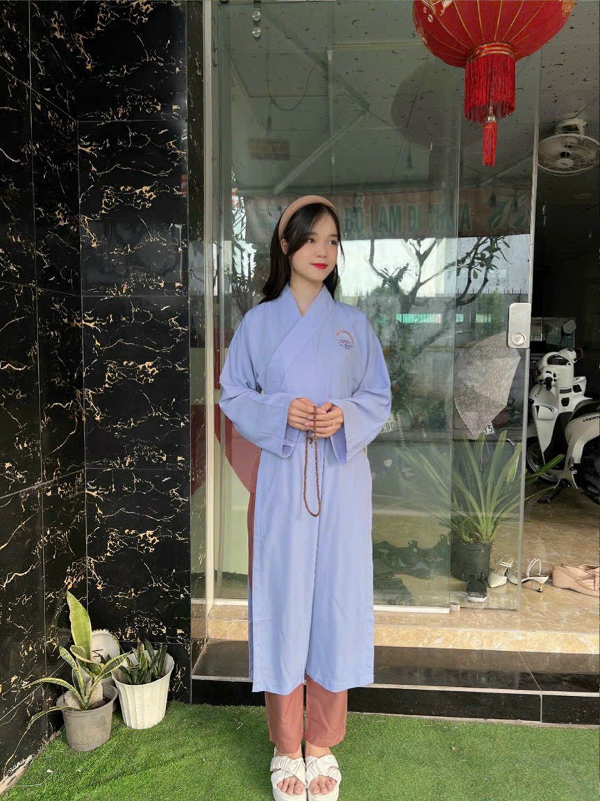 Đồ lam đi chùa giá rẻ - Áo Tràng kate/Tràng vải silk - DolamAnDi