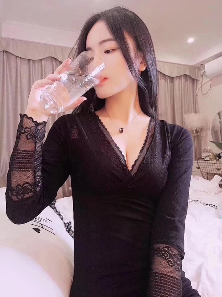 (ẢNH THẬT) ÁO NỈ GIỮ NHIỆT LÓT LÔNG PHỐI REN CỰC ĐẸP, THỜI TRANG 1993