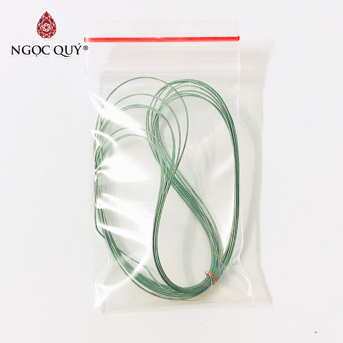 [HCM]Bó 2m dây cước kim loại bọc nhựa 0.5mm xỏ vòng (cước không co giãn) - Ngọc Qúy Gemstones