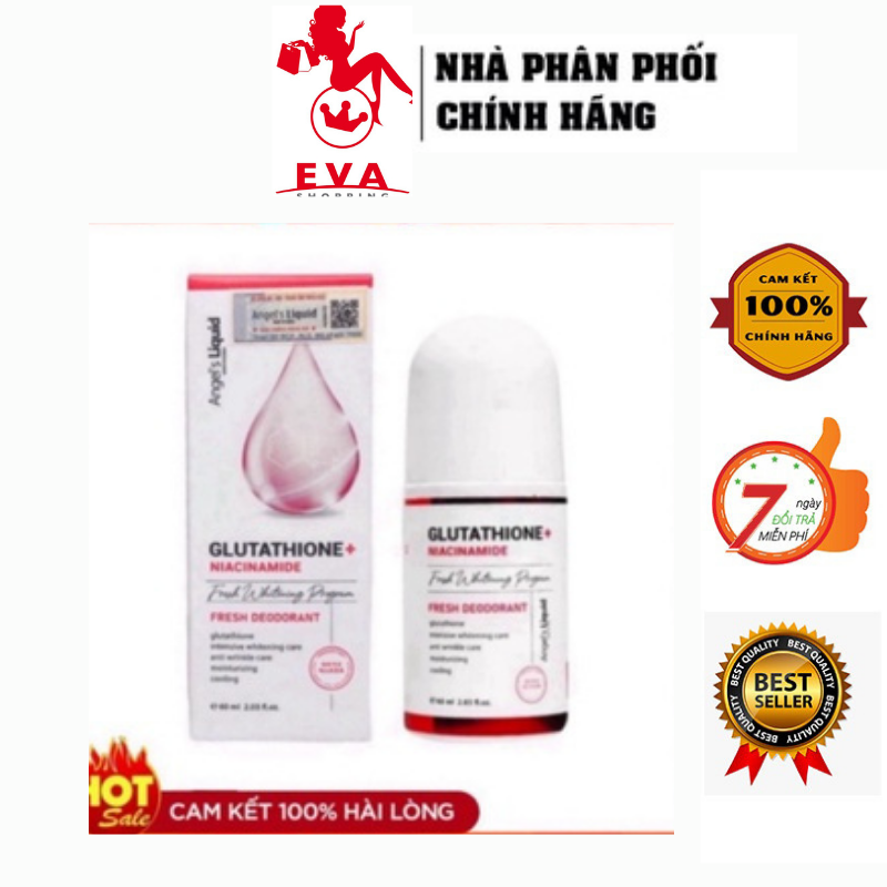 Lăn nách glutathione, Lăn Khử Mùi Mờ Thâm, Dưỡng Trắng Da Angel's Liquid Glutathione