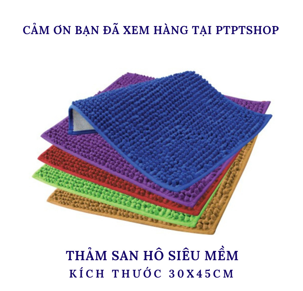 Thảm san hô siêu thấm 30x45cm - giao màu ngẫu nhiên
