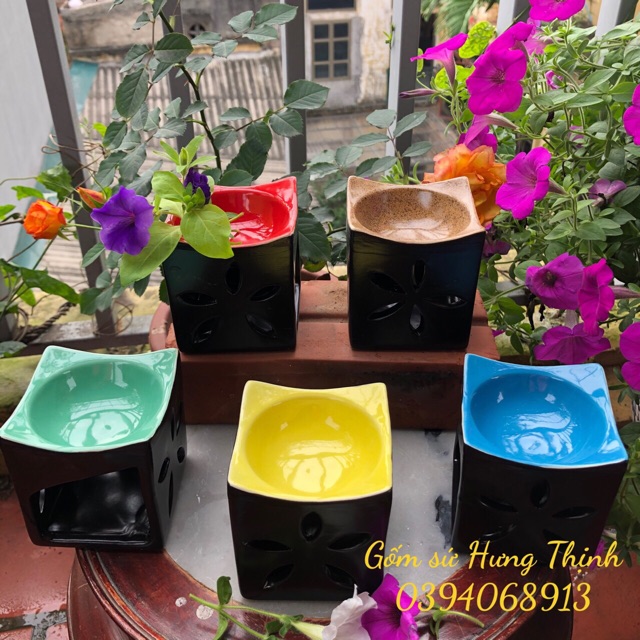Bếp đốt tinh dầu , xả chanh, bồ kết ... tặng 1 nến đốt