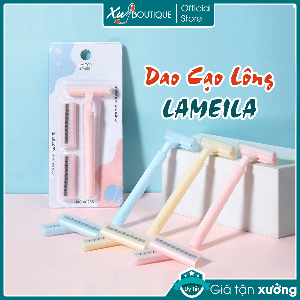 Bộ Dao Cạo Lông Tay Chân Nách (Râu Vùng Kín) 3 Lưỡi Lameila