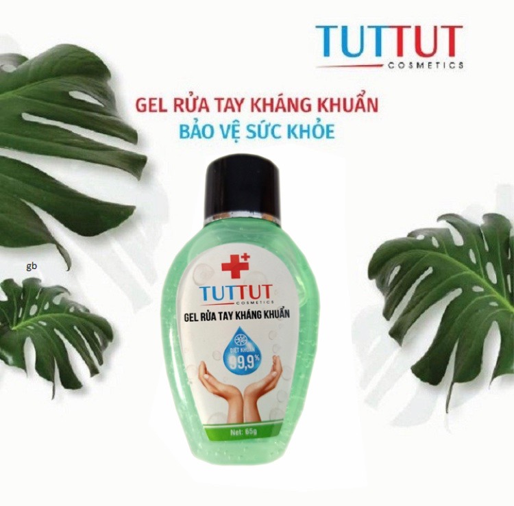 NƯỚC RỬA TAY KHÔ TUTTUT 65ML CHỐNG KHUẨN. GEL RỬA TAY. NƯỚC RỬA TAY