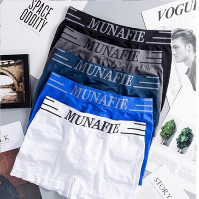 Combo 5 quần sịp đùi nam, quần lót nam boxer munafie co giãn cao cấp