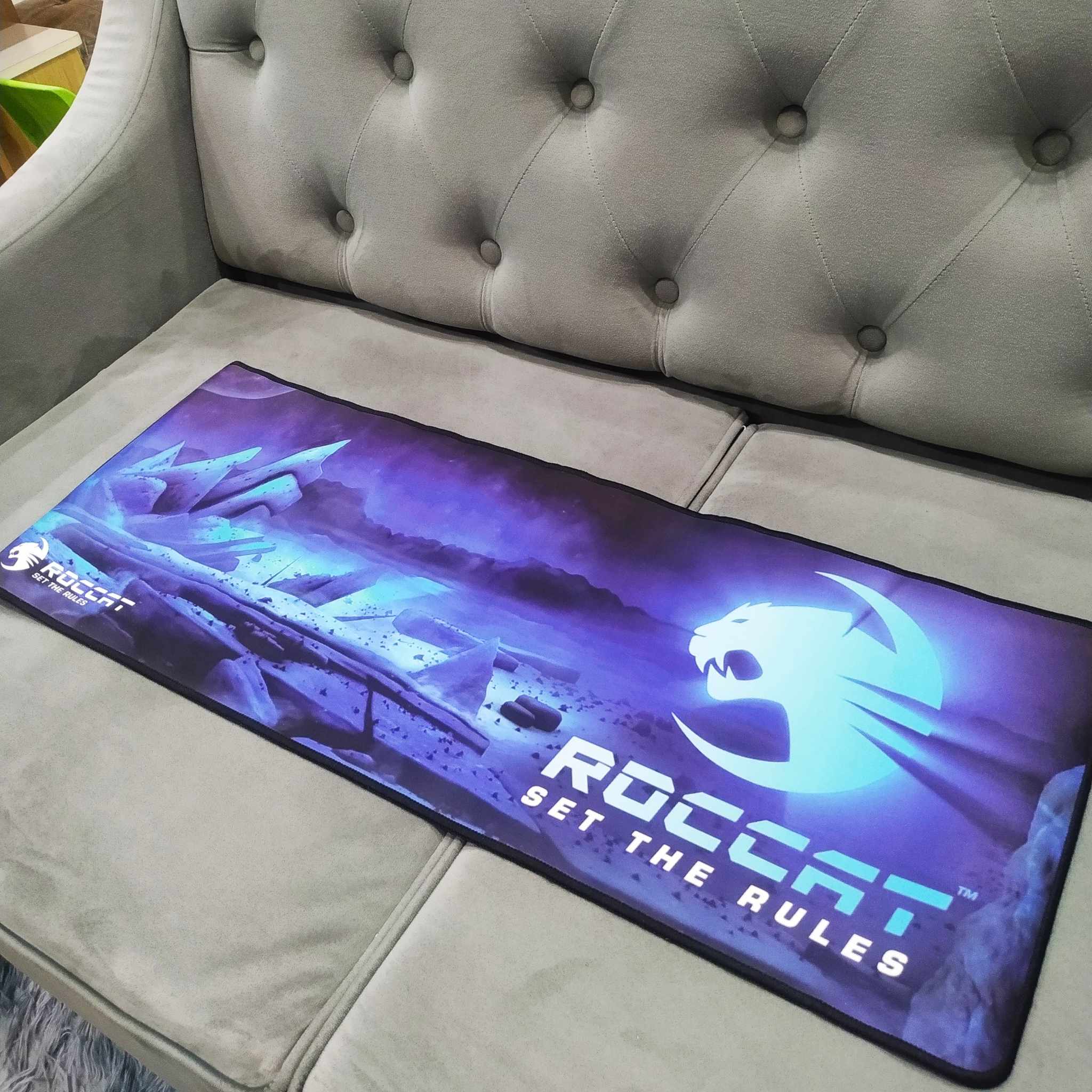 SALE - A31 - Tấm Lót Bàn Làm Việc [ ROCCAT XANH Blue ] Kích Cỡ Lớn 80x30cm dày dặn 3mm Chống Nước, Chống Trầy, Di Chuột Dễ Dàng chuyên game chống trơn trượt siêu bền siêu rẻ