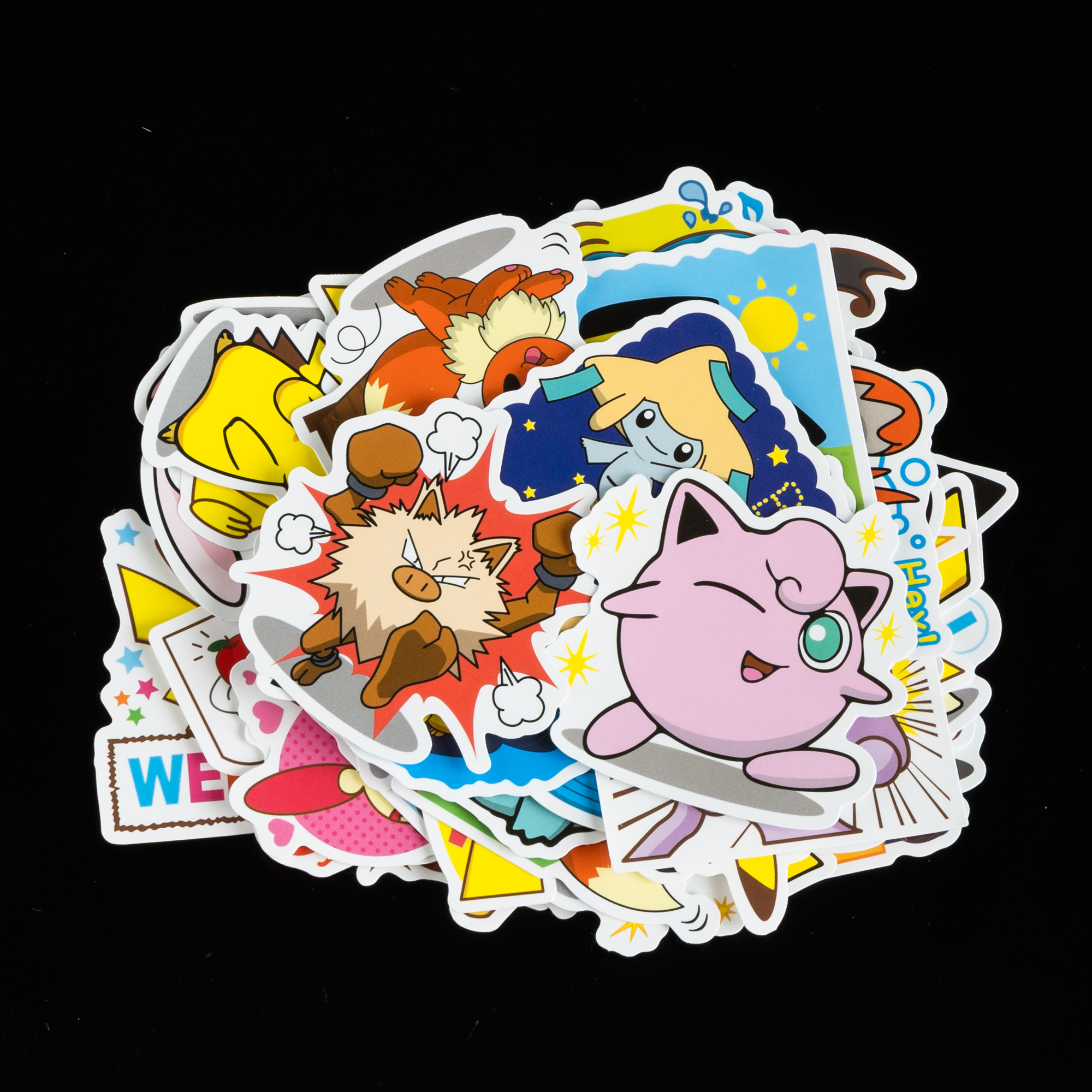 [HCM]Sticker cute Pokemon Pikachu hình dán dễ thương trang trí vali du lịch laptop mũ bảo hiểm đàn guitar ukelele macbook… chống nước lâu phai