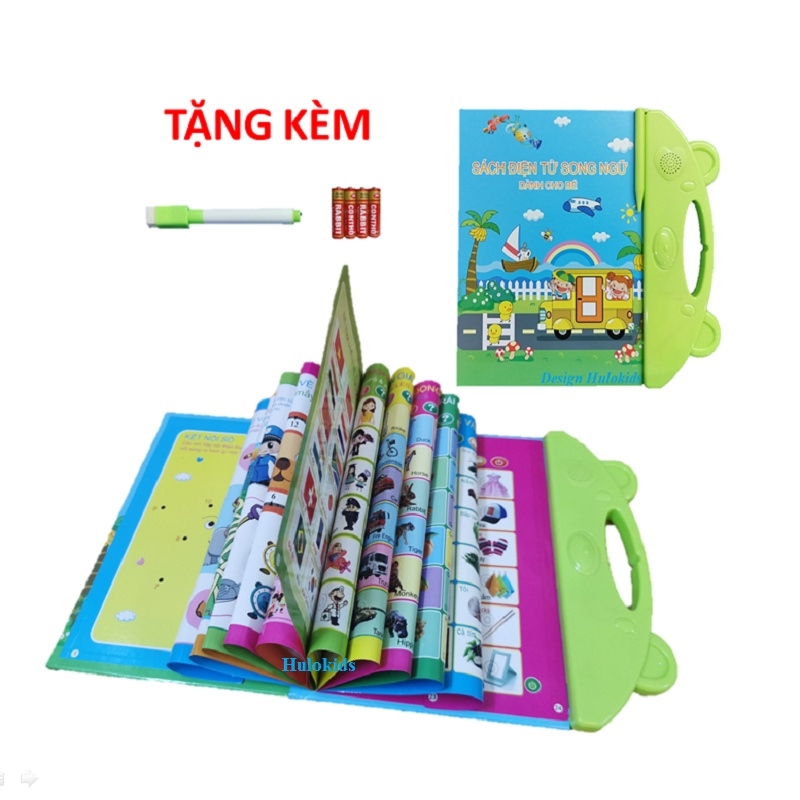 Sách điện tử thông minh song ngữ cho bé Có Tặng Kèm Pin