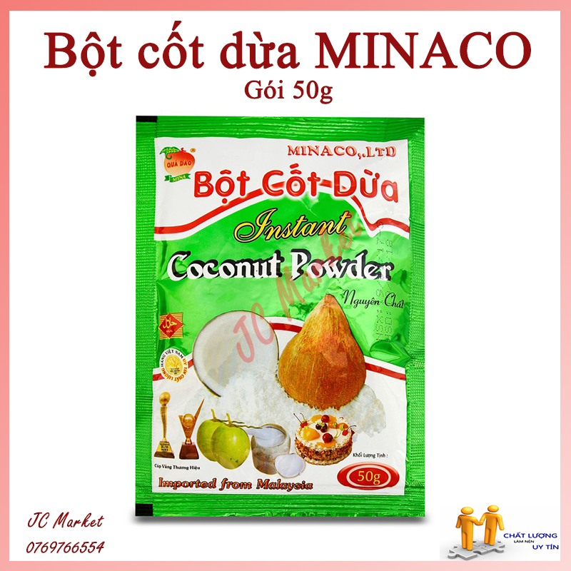Combo 10 gói bột cốt dừa đặc biệt minaco
