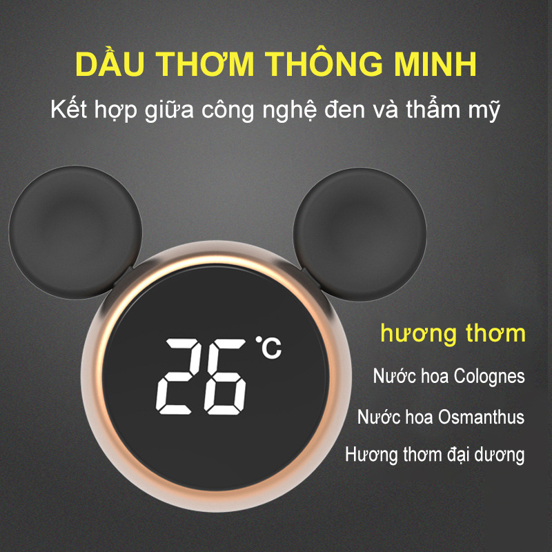 [HCM]Xe hơi hiển thị nhiệt độ thông minh liệu pháp thơm rắn(Kem thơm miễn phí: nước hoa đại + đại dương + osmanthus ba hương liệu)