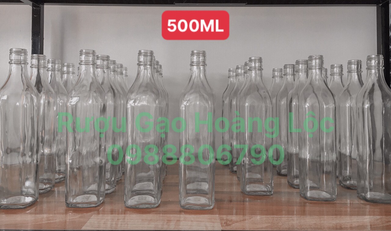 Vỏ chai thủy tinh 500ml