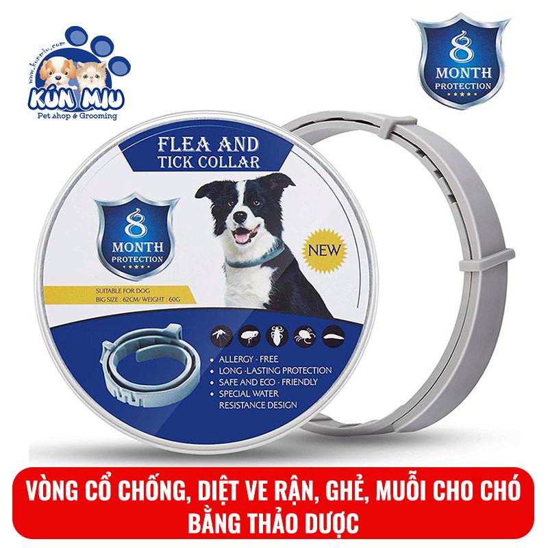 [Hoàn Tiền 10%] Vòng cổ chống và diệt Ve Rận, Ghẻ, muỗi cho chó bằng thảo dược không độc hại Kún Miu