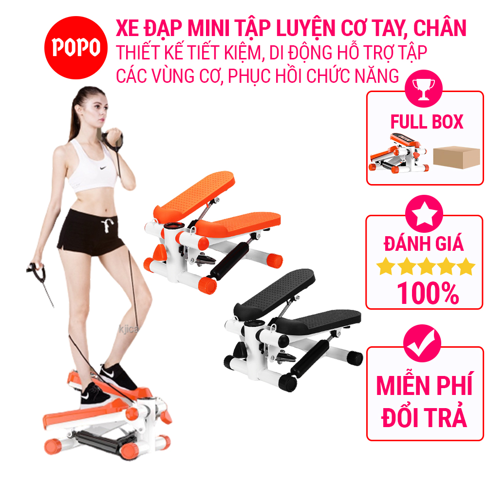 Xe đạp tập chân mini máy đi bộ Stepper thể hình thiết kế tiết kiệm di dộng thiết lập màn hình lcd hiển thị đa chức năng