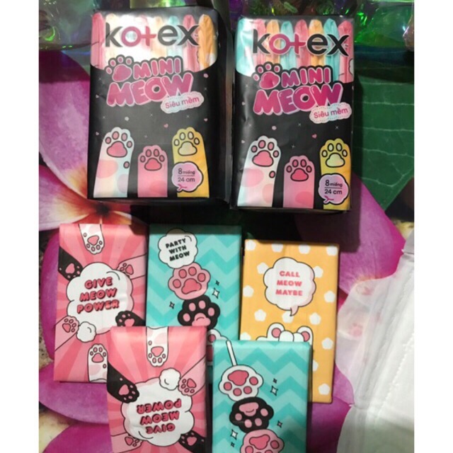 [HCM]Băng vệ sinh KOTEX mini meow 24cm 8 Miếng