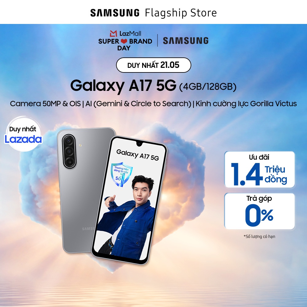 [ĐÓN CHỜ SIÊU SALE 21.5] Điện thoại Samsung Galaxy A17 5G (4-128GB) - Hàng chính hãng