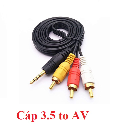 Dây 3.5 ra 3 đầu av hoa sen 1.5met dây kết nối tivibox với tivi, dây av 1 ra 3, dây av 3 đầu, dây 3 đầu hoa sen ra 3.5, dây 3 đầu bông sen, dây tvbox ra tivi