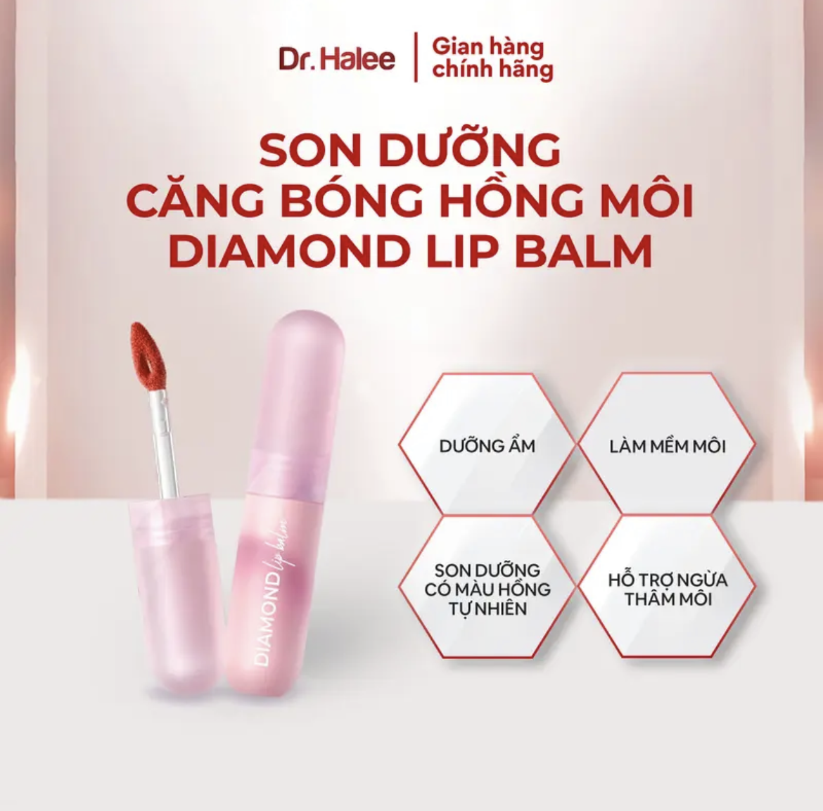 Son Dưỡng Hồng Môi Diamond Lip Balm - Chính Hãng Dr. Halee