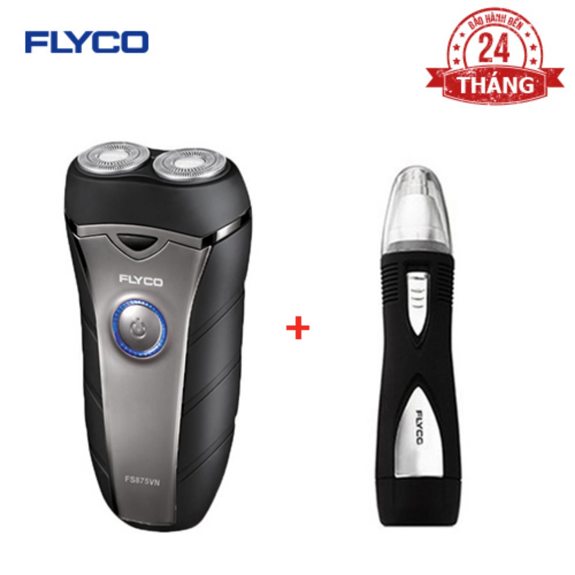 Bộ 1 máy cạo râu flyco fs 875vn và 1 máy tỉa lông mũi fs7805vn