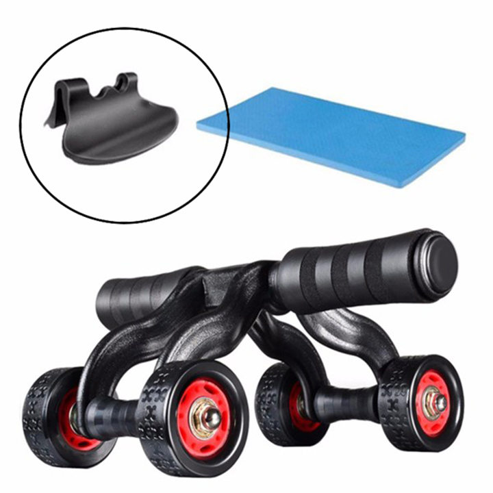 Con lăn tập cơ bụng kèm thảm - Dụng cụ tập gym thể dục thể thao - Máy tập cơ bụng 2 bánh xe xanh lá - con lăn tập bụng - dụng cụ tập bụng - con lăn 2 bánh - bài tập bụng với con lăn