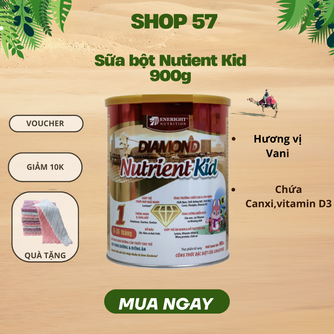Diamond Nutrient Kid 1 900 gr : cho trẻ suy dinh dưỡng thấp còi từ 6- 36 tháng