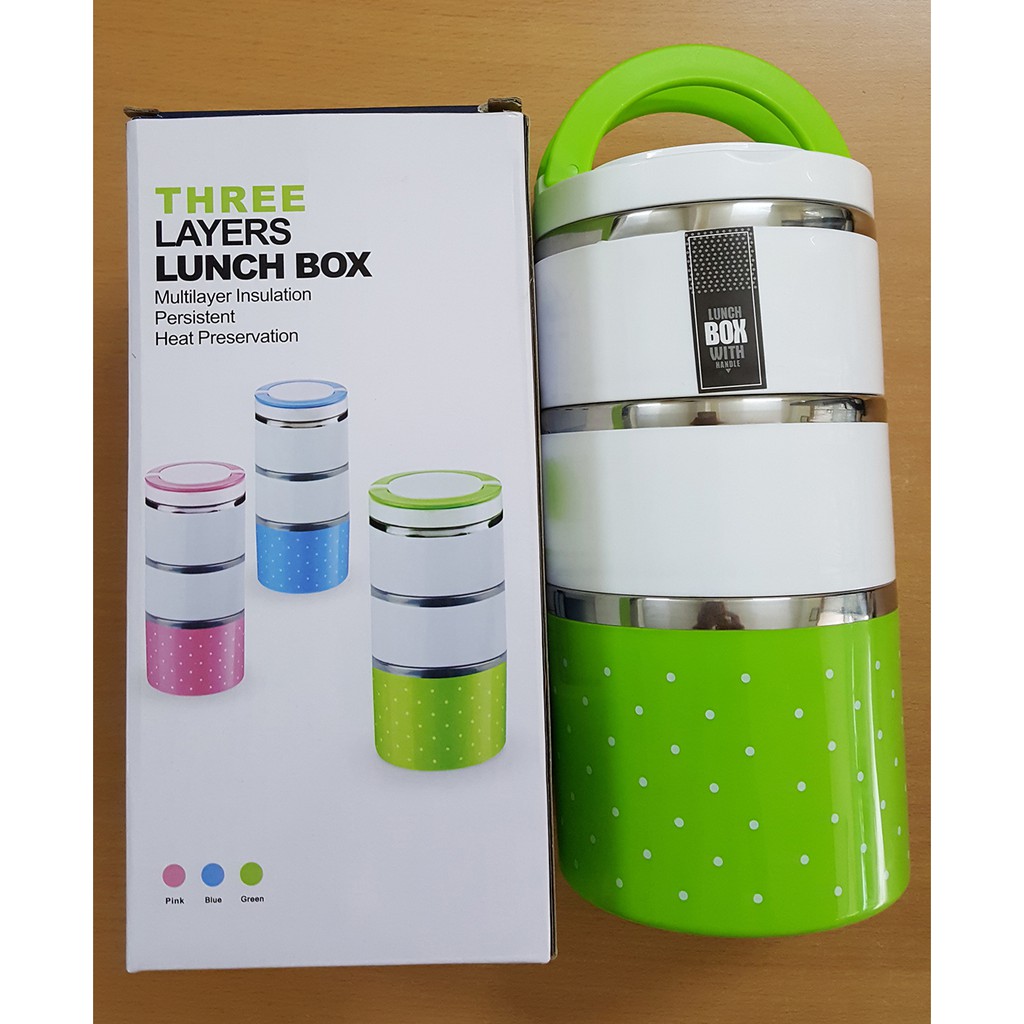 [HCM]Hộp đựng cơm 3 tầng inox giữ nhiệt tiện lợi sử dụng cho dân văn phòng công nhân học sinh sinh viên